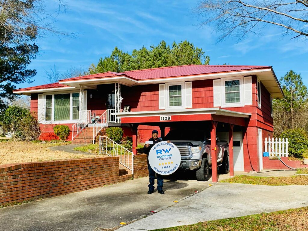 newly installed rib panel roofing in Alabama